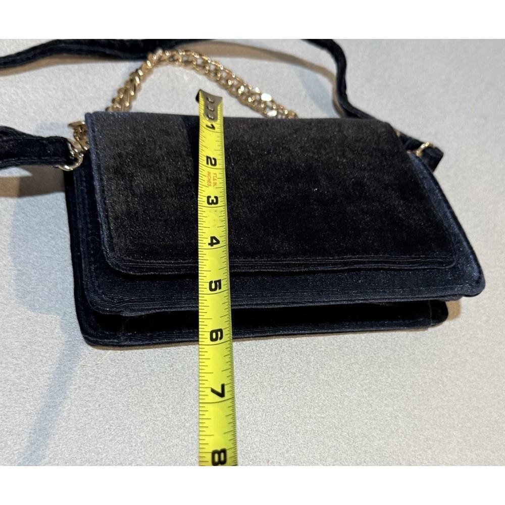 Anthropologie Velvet Crossbody Wallet inner mirror‎ slip pocket Magnetic closure - Picture 9 of 10